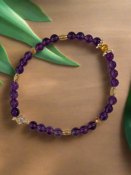 HUNTR/x Emblem Amethyst Bracelet