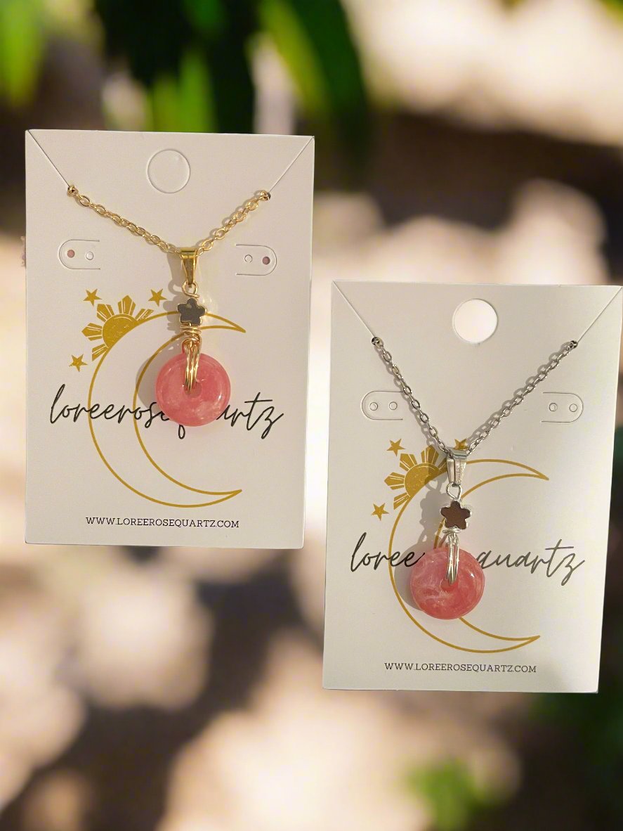 "Lizette" Sampaguita Crystal Donut Necklace