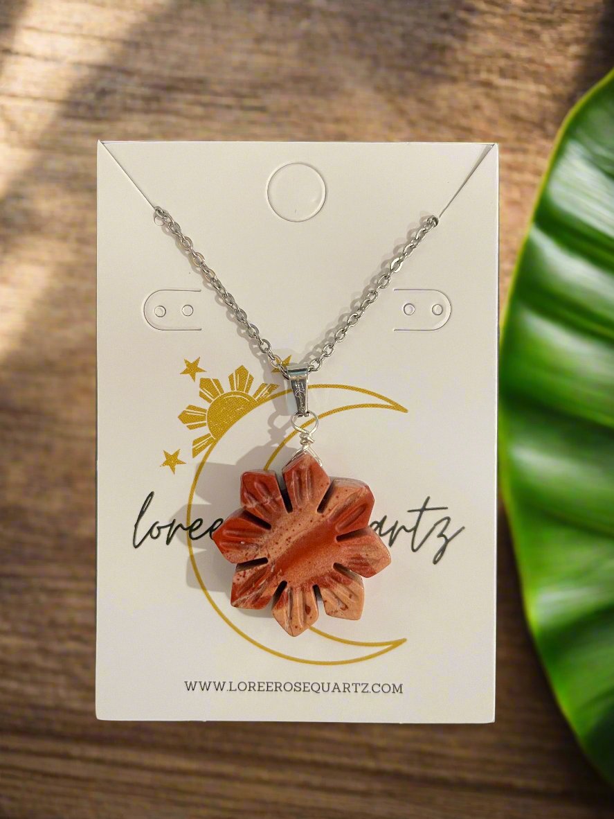 Red Jasper Araw Crystal Necklace (Third Edition)