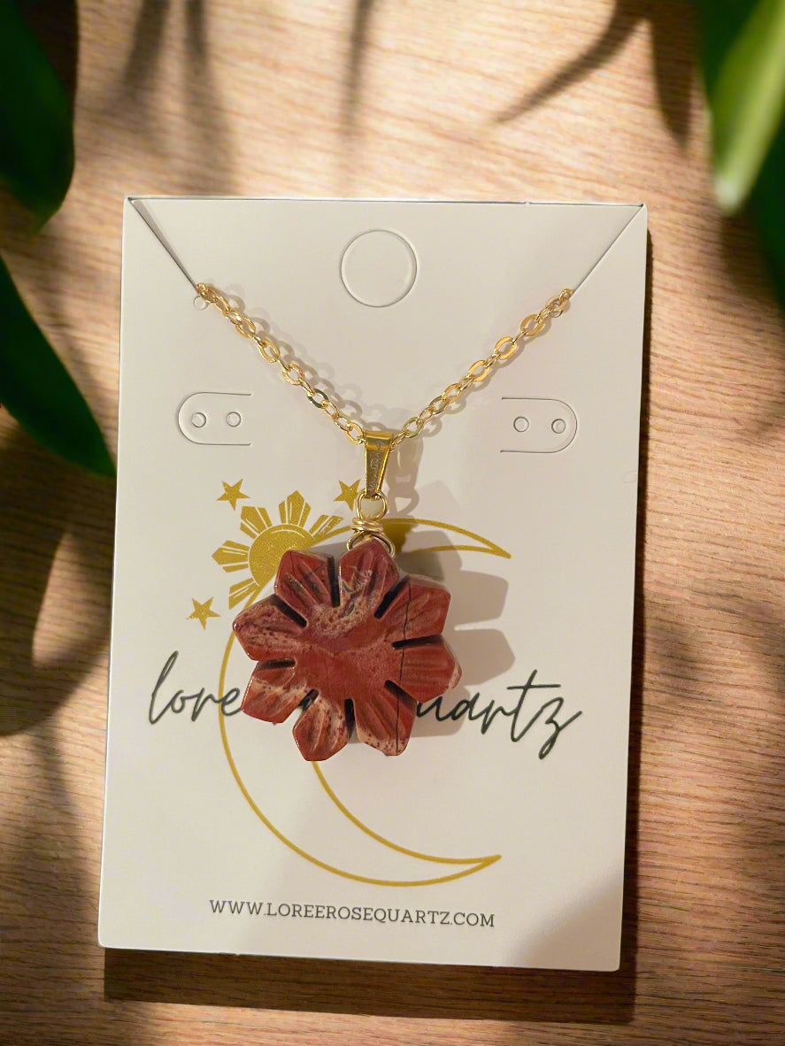 Red Jasper Araw Crystal Necklace (Third Edition)