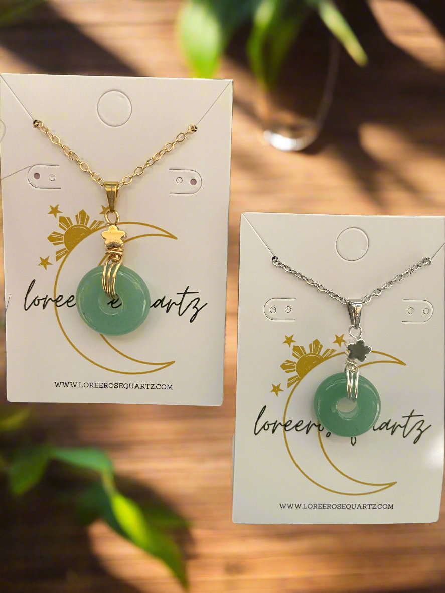 "Lizette" Sampaguita Crystal Donut Necklace