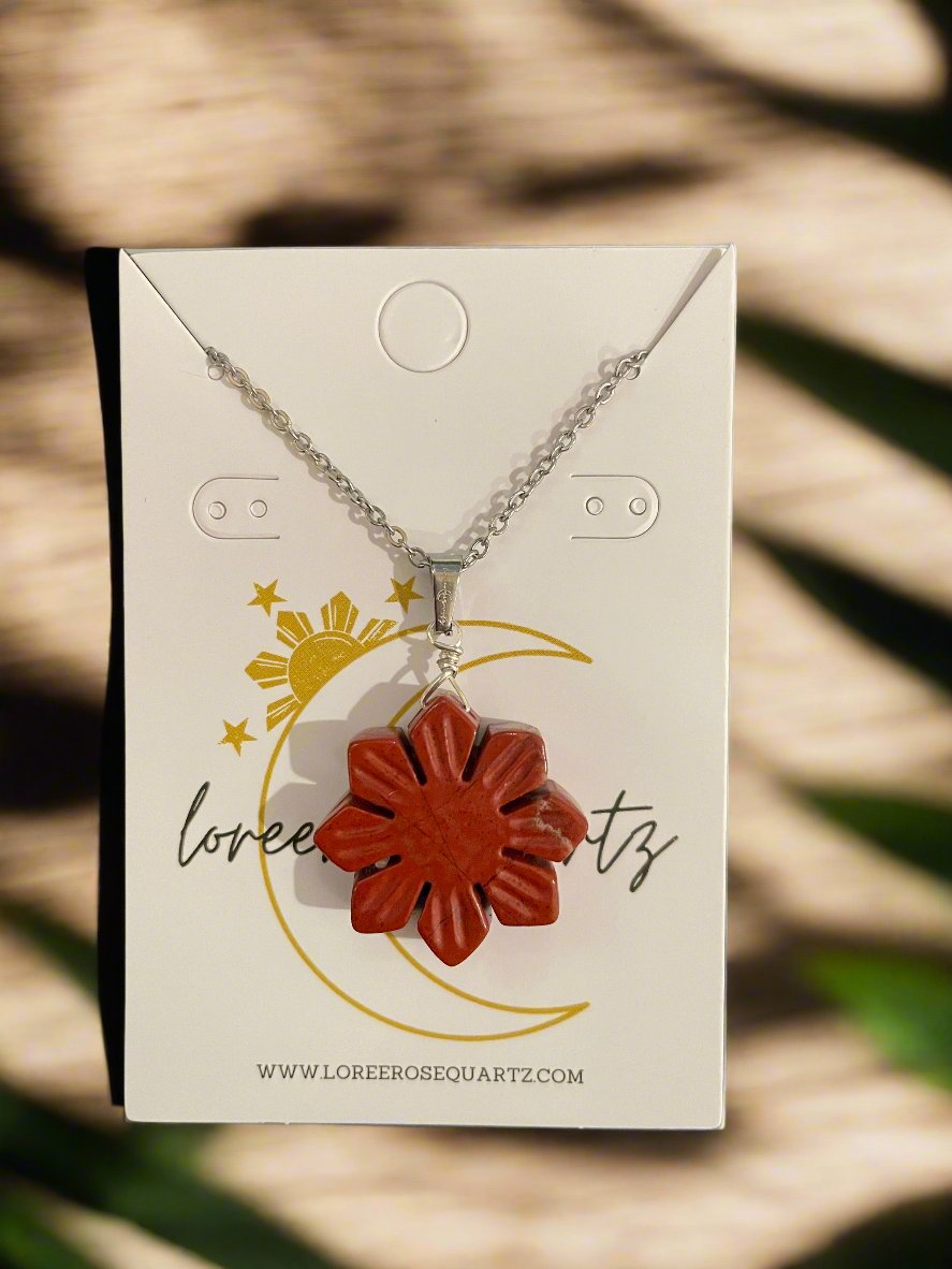 Red Jasper Araw Crystal Necklace (Third Edition)