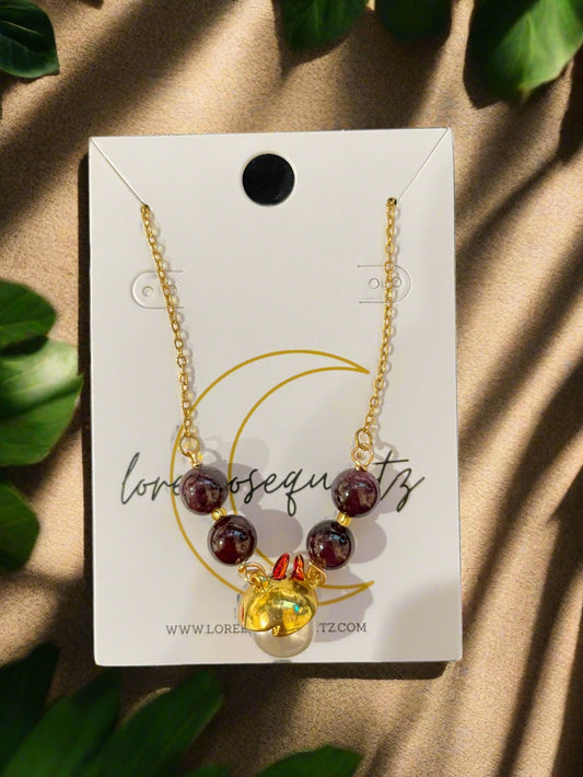 "Number One" Garnet Necklace