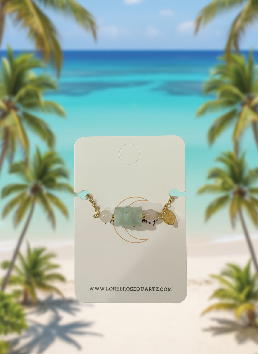 Nezuko Jade Bamboo & Rose Quartz