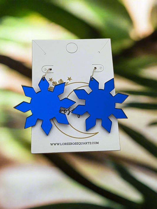 Araw (Blue) Mirror Earrings