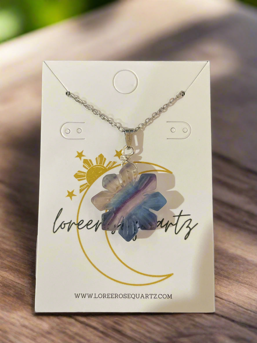 Fluorite Araw Crystal Necklace (Third Edition)