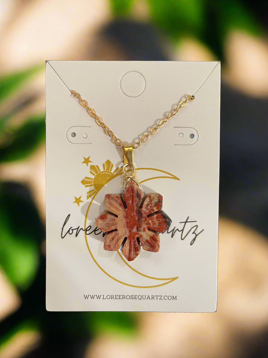 Red Jasper Araw Crystal Necklace (Third Edition)