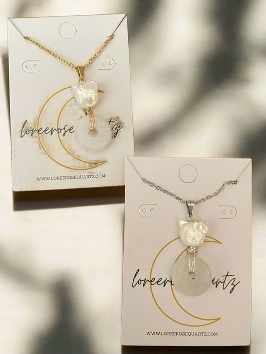 Kitty Donut Necklace