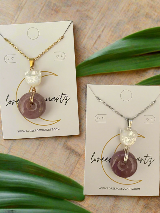 Kitty Donut Necklace