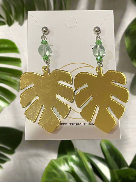 Green Fluorite Monstera (Mirror)