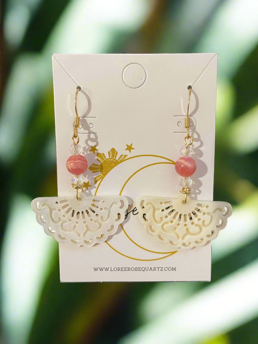 "Carinosa" Rhodochrosite Pamaypay Shells