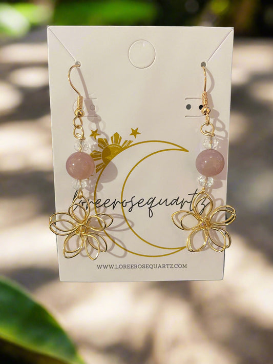 Purple Rose Quartz Sampaguita