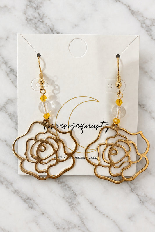 "Belle" Flower with Clear Quartz
