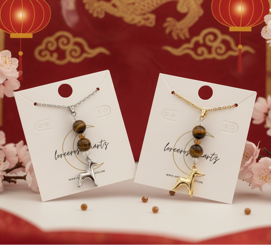 Year of the Horse Tiger's Eye Necklace