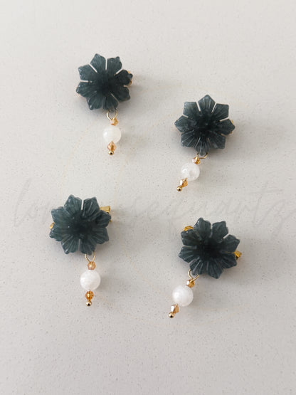 Araw Jade and Moonstone Pin