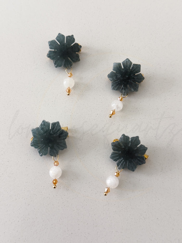 Araw Jade and Moonstone Pin
