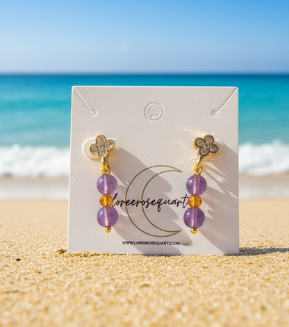 HUNTR/X Emblem Amethyst Studs