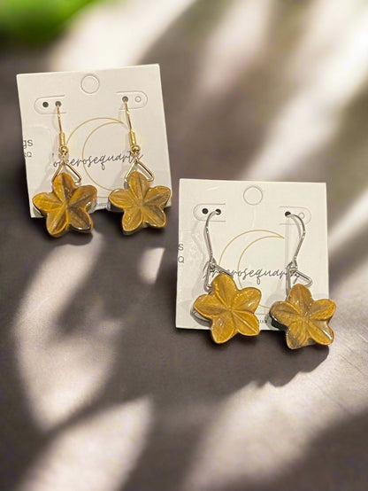 "Mary" Mini Plumeria Earrings