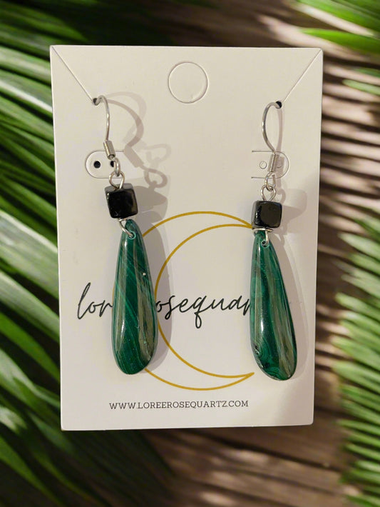 "Tanjiro" Malachite & Black Agate