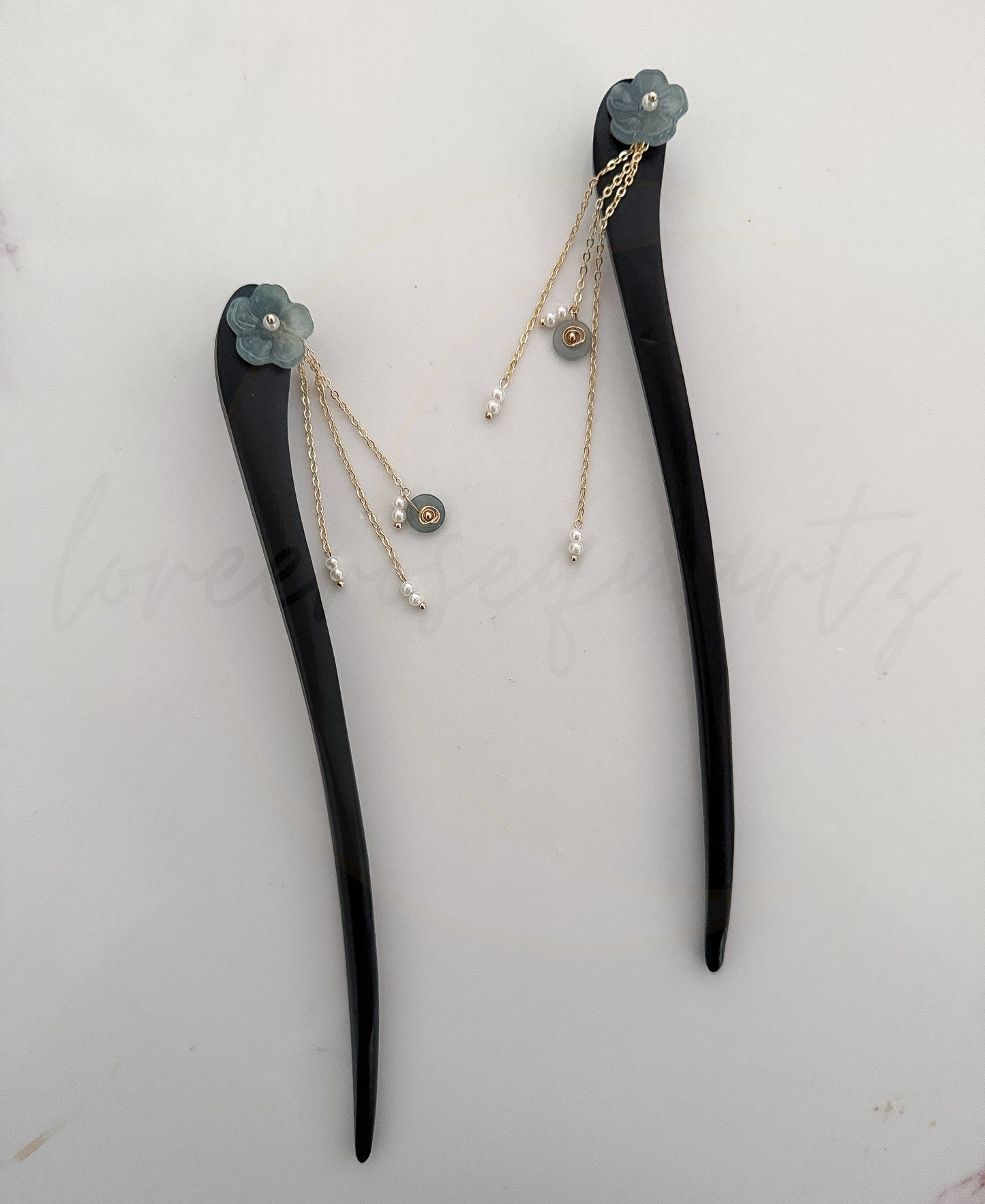 Jade Sampaguita & Jade Mini Donut Hairstick