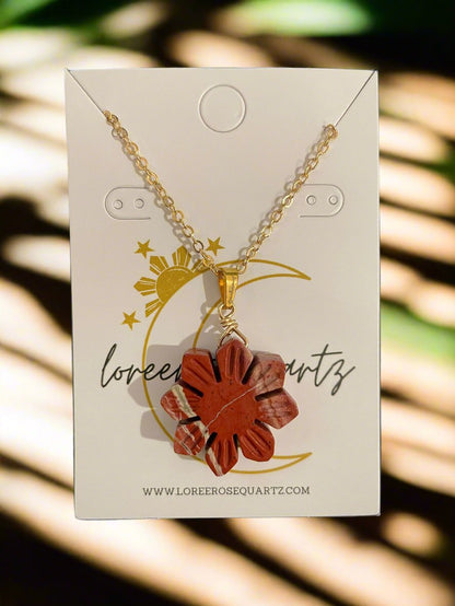 Red Jasper Araw Crystal Necklace (Third Edition)
