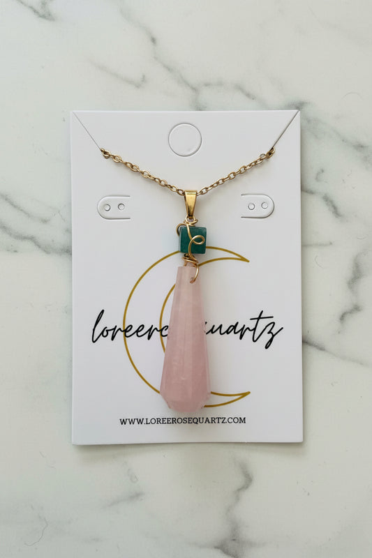 "Nezuko" Rose Quartz & Jade