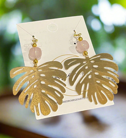 Island Monstera Earrings