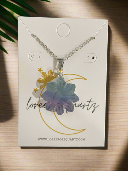 Fluorite Araw Crystal Necklace (Third Edition)