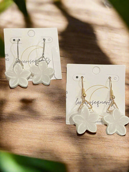 "Mary" Mini Plumeria Earrings