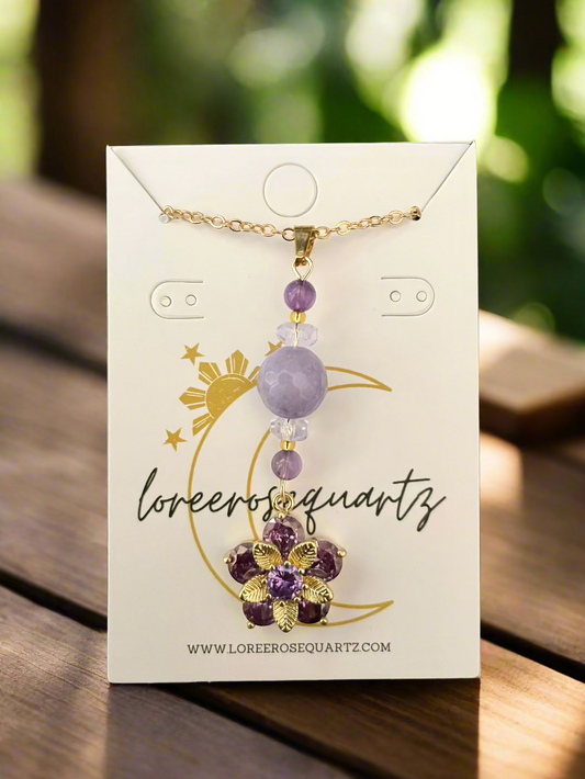 Ube Sampaguita Necklace