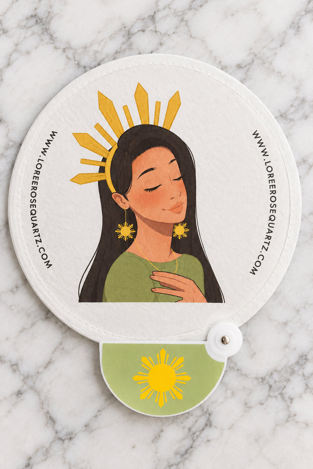 loreerosequartz foldable fan