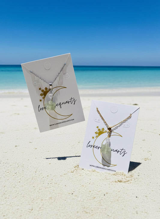 Jade Mini Sampaguita + Clear Quartz