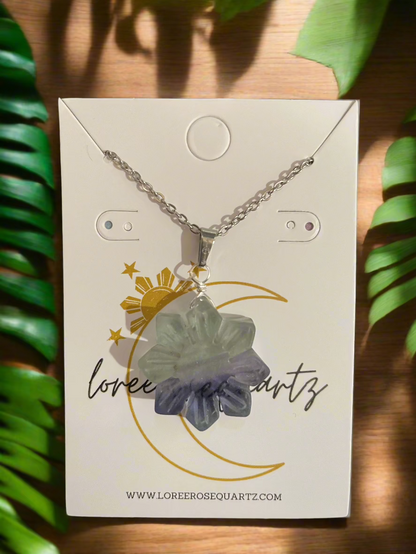 Fluorite Araw Crystal Necklace (Third Edition)