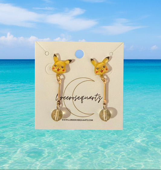 Electric Studs with Citrine