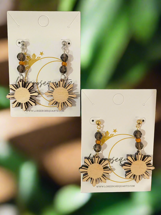 Smoky Quartz Mini Wooden Araw