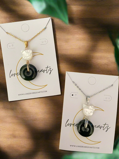Kitty Donut Necklace
