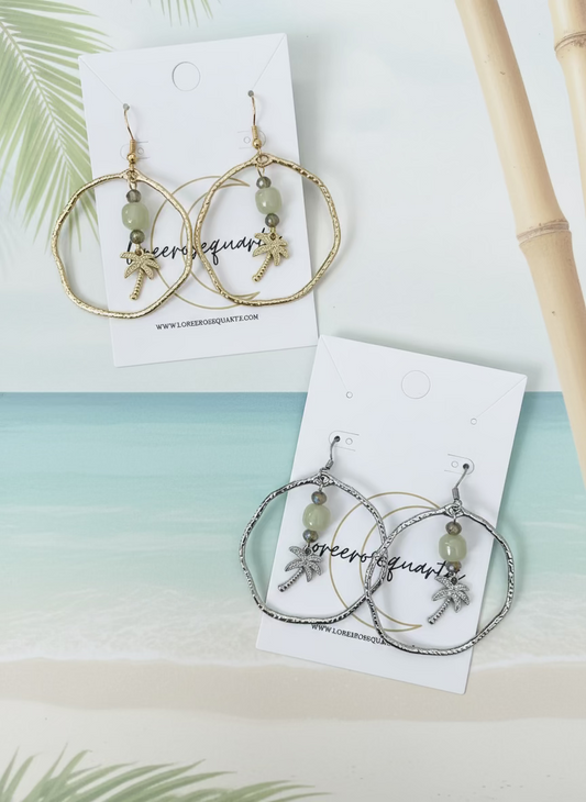 Jade Palm Tree Hoops