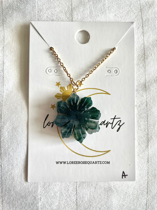 Moss Agate Araw Necklace: Second Edition
